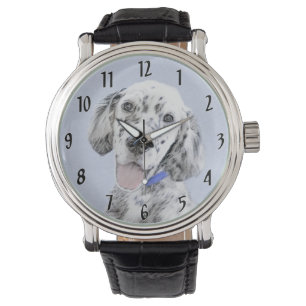Engelse Setter Blue Belton schilder Dog Art Horloge