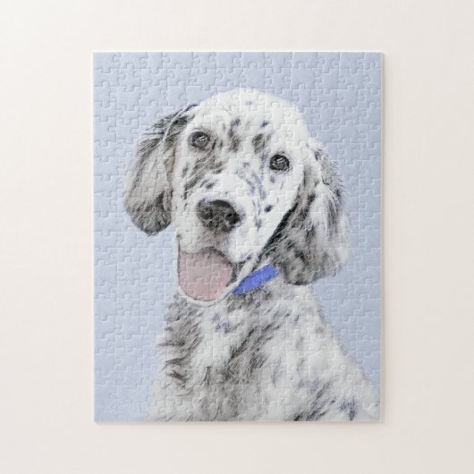 Engelse Setter Blue Belton schilder Dog Art Legpuzzel (Verticaal)