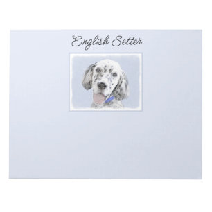 Engelse Setter Blue Belton schilder Dog Art Notitieblok