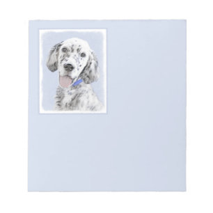 Engelse Setter Blue Belton schilder Dog Art Notitieblok