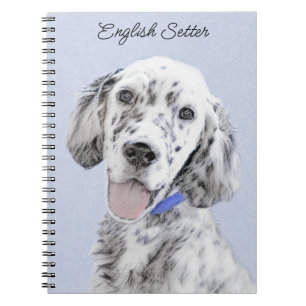 Engelse Setter Blue Belton schilder Dog Art Notitieboek