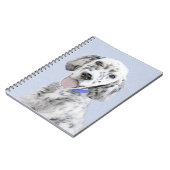 Engelse Setter Blue Belton schilder Dog Art Notitieboek (Linkerzijde)