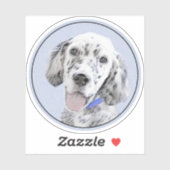 Engelse Setter Blue Belton schilder Dog Art Sticker (Vel)