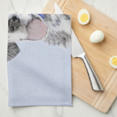 Engelse Setter Blue Belton schilder Dog Art Theedoek (Quarter Fold)