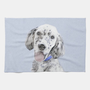 Engelse Setter Blue Belton schilder Dog Art Theedoek