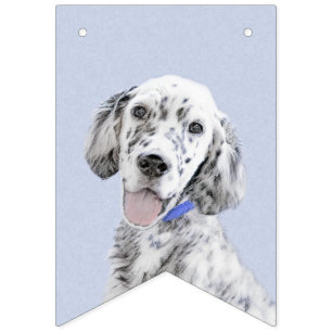 Engelse Setter Blue Belton schilder Dog Art Vlaggetjes