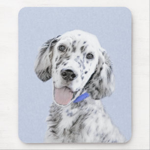 Engelse Setter Blue Belton Schilderij Hond Kunst Muismat