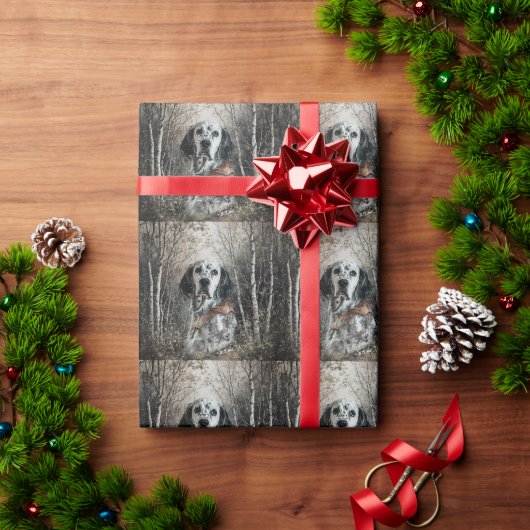 Engelse Setter Cadeaupapier (Feestdagen Geschenken)