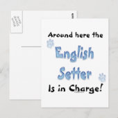 Engelse Setter Charge Briefkaart (Voorkant / Achterkant)