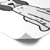 Engelse Setter Dog Cartoon Poster (Hoek)