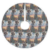 Engelse Setter Dog Riding Motorcycle Kerstmis Kerstboom Rok (Voorkant)