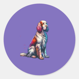 Engelse Setter Dog Ronde Sticker