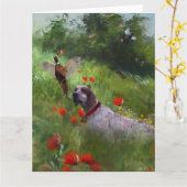 Engelse Setter, fazantjacht Kaart (Gele Bloem)