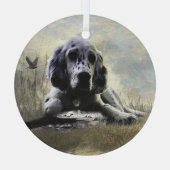 Engelse Setter Glas Ornament (Achterkant)