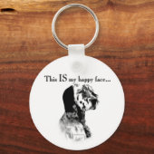 Engelse Setter Happy Face Sleutelhanger (Voorkant)