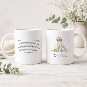 Engelse Setter-hond Aquarel Ras Citaat Koffiemok
