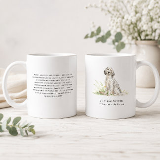 Engelse Setter-hond Aquarel Ras Citaat Koffiemok