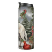 Engelse Setter Hond in Sneeuw Kerstmis Thermosbeker (Geroteerd rechts)