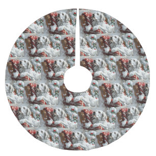 Engelse Setter Hond Kerst Feestelijk Kerstboom Rok