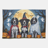 Engelse Setter Honden Pompoen Halloween Grappig Theedoek (Horizontaal)