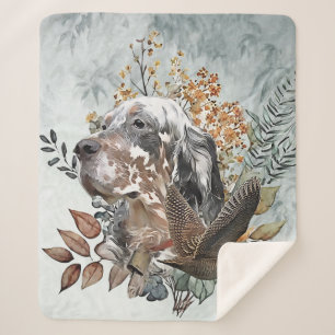 Engelse setter, houtsnip jacht, kunst sherpa deken
