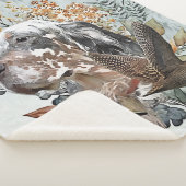 Engelse setter, houtsnip jacht, kunst sherpa deken (3/4)