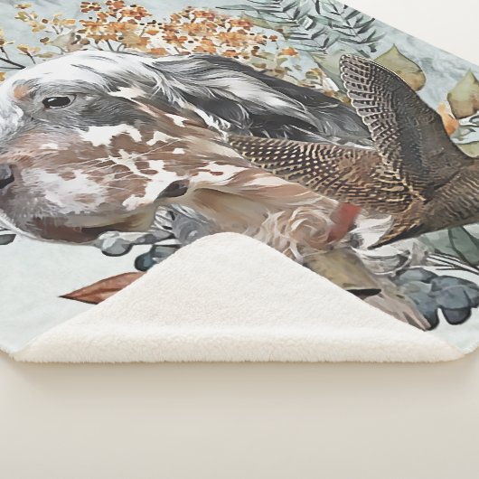 Engelse setter, houtsnip jacht, kunst sherpa deken (3/4)