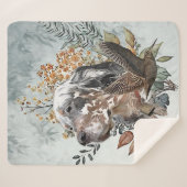 Engelse setter, houtsnip jacht, kunst sherpa deken (Voorkant (horizontaal))