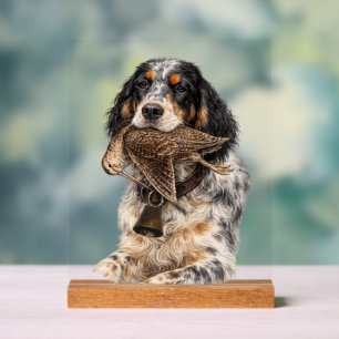 Engelse Setter, Houtsnip Jagen ,Hond Kunst Acryl Bord