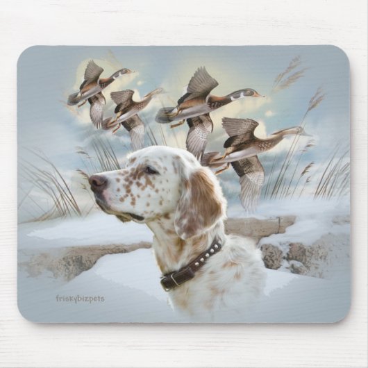 Engelse Setter Hunts Mousepad Muismat (Voorkant)