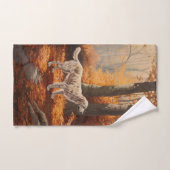 Engelse Setter in Autumn Leaves Herfst Inspire Bad Handdoek (Handdoek)