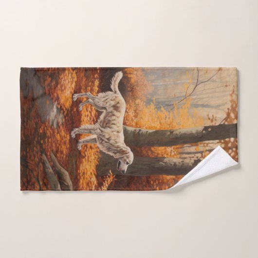 Engelse Setter in Autumn Leaves Herfst Inspire Bad Handdoek (Handdoek)