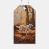 Engelse Setter in Autumn Leaves Herfst Inspire Cadeaulabel (Voorkant)