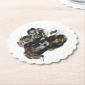 Engelse Setter, jacht op houtsnippers Kartonnen Onderzetters (Gekanteld)