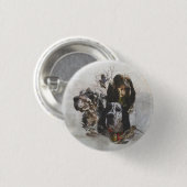 Engelse Setter, jacht op houtsnippers Ronde Button 3,2 Cm (Voorkant /achterkant)