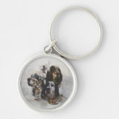 Engelse Setter, jacht op houtsnippers Sleutelhanger (Voorkant)