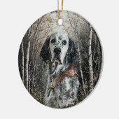 Engelse Setter Keramisch Ornament (Links)