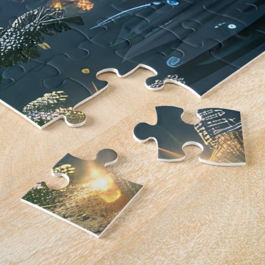 Engelse Setter Kerstfeest reis Legpuzzel (Zijkant)