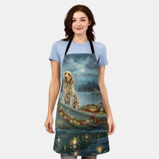 Engelse Setter Kerstfeest reis Schort (Gedragen)