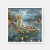 Engelse Setter Kerstfeest reis Servet (Voorkant)