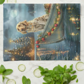 Engelse Setter Kerstfeest reis Theedoek (Gevouwen)