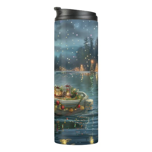 Engelse Setter Kerstfeest reis Thermosbeker (Geroteerd rechts)