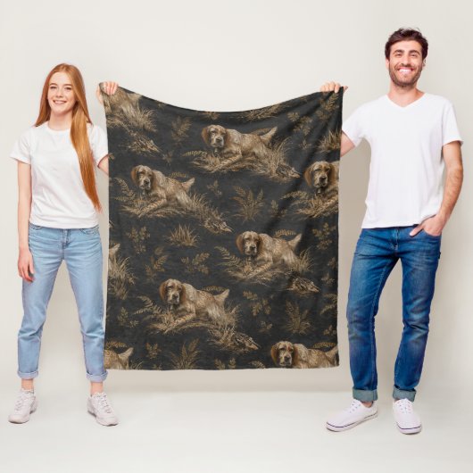 Engelse Setter ,Kunst Fleece Deken (In situ)
