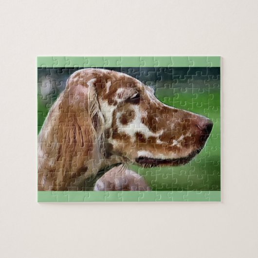 Engelse Setter Kunst Legpuzzel (Horizontaal)
