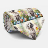 Engelse Setter met paaseieren Stropdas (Opgerold)
