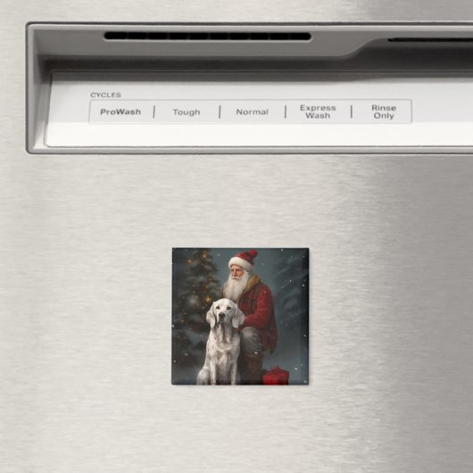 Engelse setter met sinterklaas feestelijke kerst magneet (Insitu (Vaatwasser))