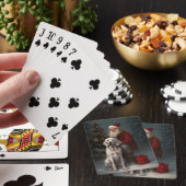 Engelse setter met sinterklaas feestelijke kerst pokerkaarten (Insitu)