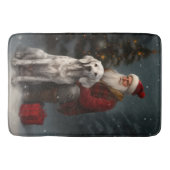 Engelse Setter Met Sinterklaas Festive Kerstmis Badmat (Voorkant)