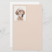 Engelse Setter Oranje Belton Painting Dog Art (Voorkant / Achterkant)