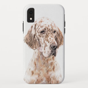 Engelse Setter Oranje Belton Painting Dog Art iPhone XR Hoesje